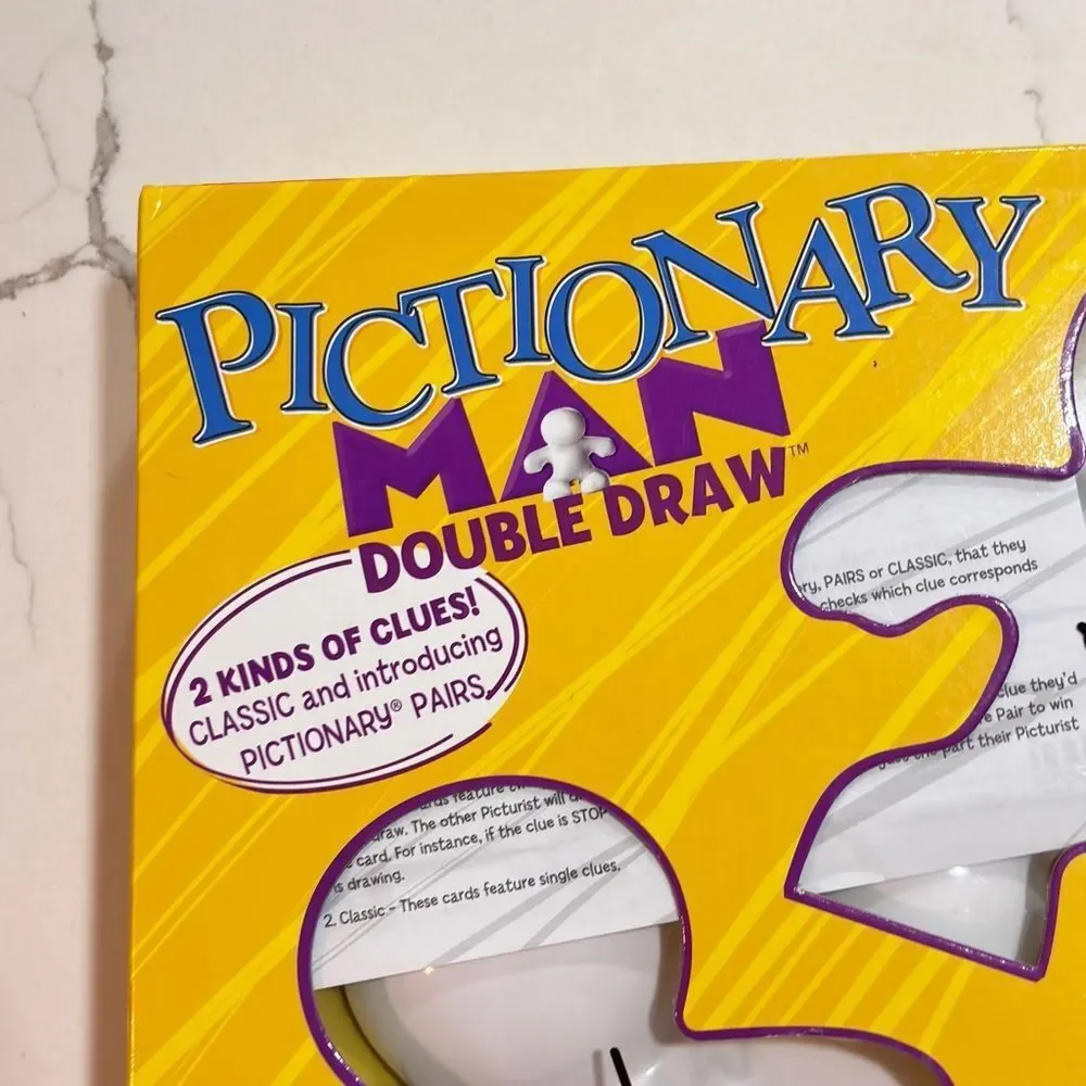 Mattel Pictionary Man Double Draw Age 7+ Pictionary Pairs Board Game Family